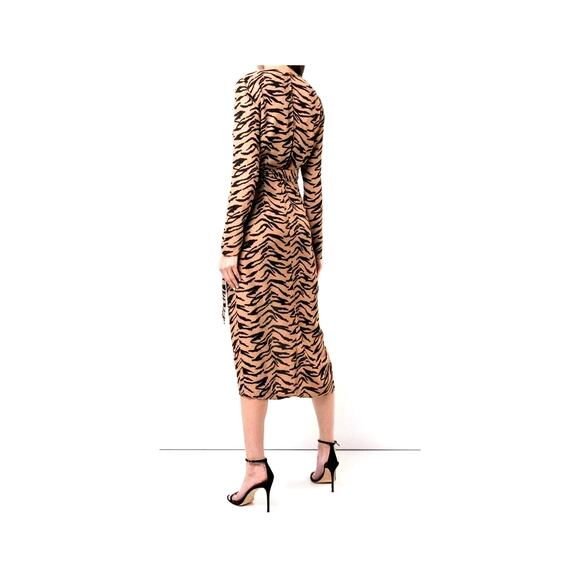 NWT Sz 6 Reformation MAURITA RAJAH Wrap Dress Animal Print - Picture 2 of 10